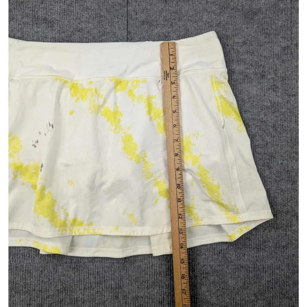 Lululemon Pace Rival Skirt Womens 8 Tall Electric Lemon Skort Athleisure Tennis